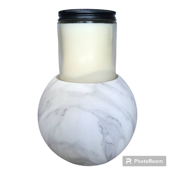 Bath & Body Works Other - Marble Orb Pedestal Single Wick Candle Holder, Bath & Body Works--NEW!